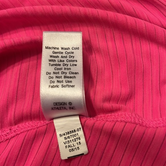 Barbie Pink Athleta Tank - Ribbed Racer Back Like New 💖 - Picture 10 of 10